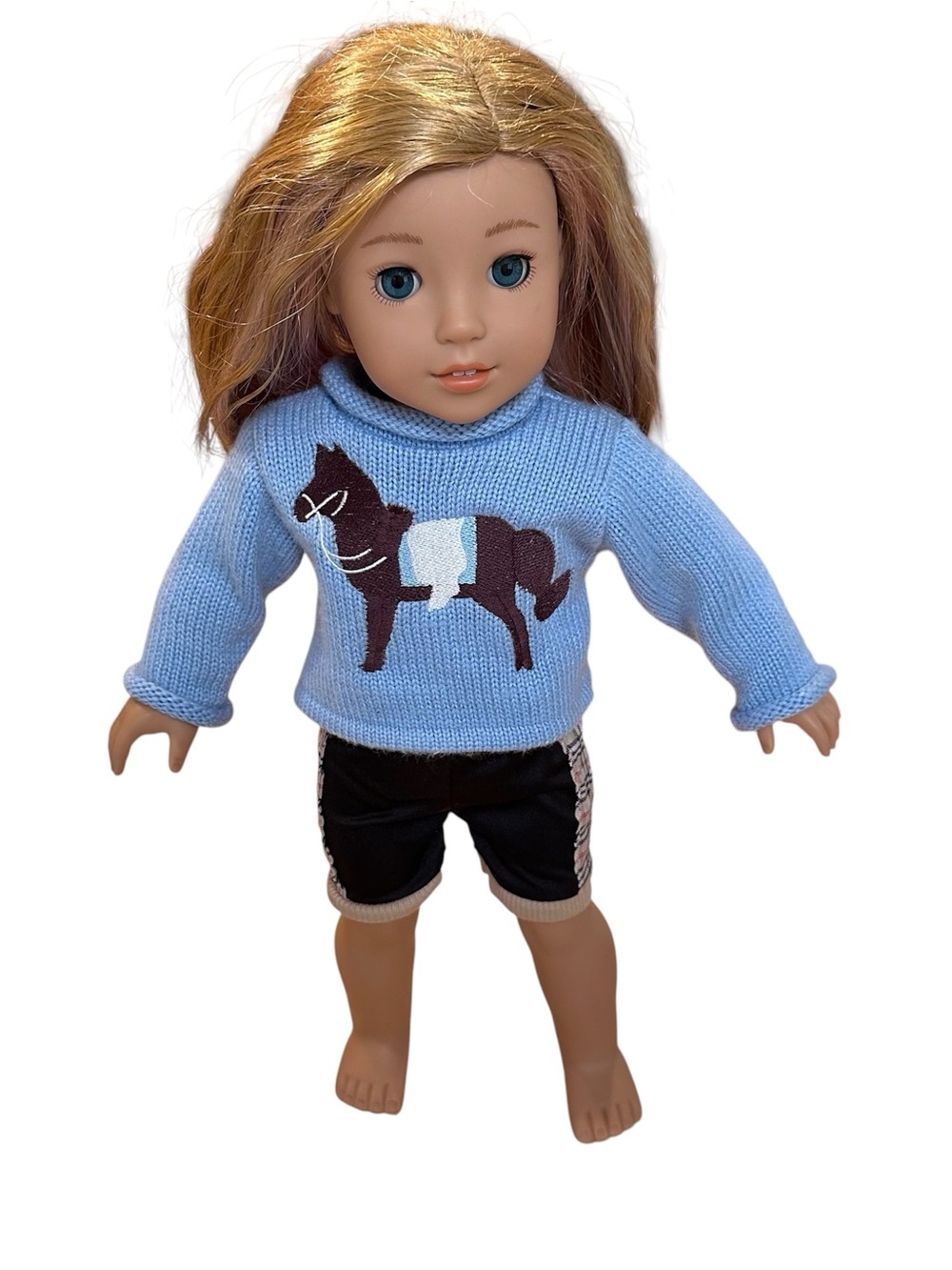 American Girl Summer McKinney with Handmade custom horse sweater 18 inches